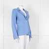 Smythe Duchess Pale Blue Linen Single Breasted Blazer