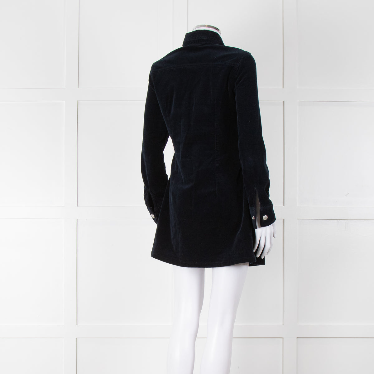 Alexa Chung For Ag Navy Blue Corduroy Mini Dress