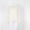Me + Em Cream Blouse with Jewelled Buttons and Lace Panels
