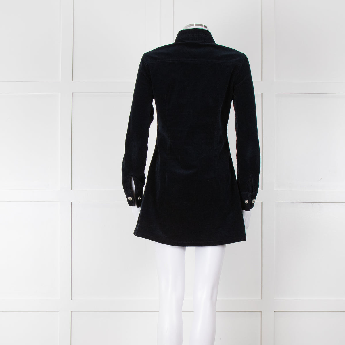 Alexa Chung For Ag Navy Blue Corduroy Mini Dress