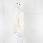 Me + Em Cream Blouse with Jewelled Buttons and Lace Panels