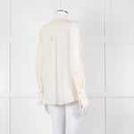 Me + Em Cream Blouse with Jewelled Buttons and Lace Panels