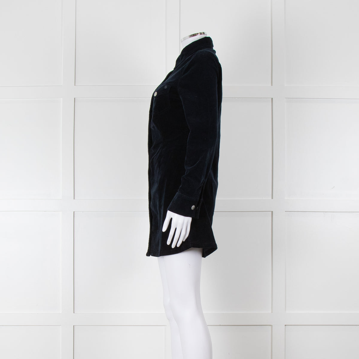 Alexa Chung For Ag Navy Blue Corduroy Mini Dress