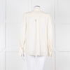 Me + Em Cream Blouse with Jewelled Buttons and Lace Panels
