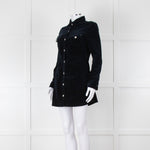 Alexa Chung For Ag Navy Blue Corduroy Mini Dress