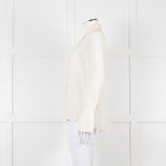 Me + Em Cream Blouse with Jewelled Buttons and Lace Panels