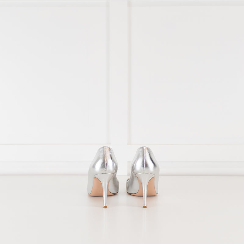 Gianvito Rossi Silver 85 Court Shoe