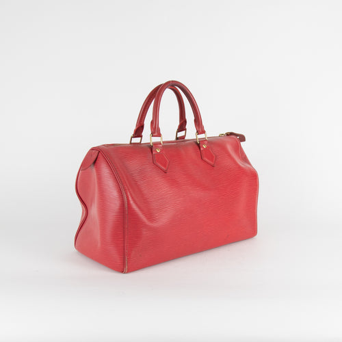Louis Vuitton Red Epi Leather Speedy 35