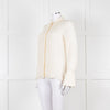Me + Em Cream Blouse with Jewelled Buttons and Lace Panels