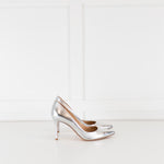 Gianvito Rossi Silver 85 Court Shoe
