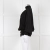 Gomez Gracia Black High Neck Blouse with Covered Buttons