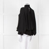 Gomez Gracia Black High Neck Blouse with Covered Buttons
