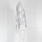 Rails Grey White Pink Brushed Cotton Check Shirt