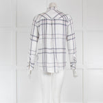 Rails Grey White Pink Brushed Cotton Check Shirt