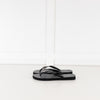 Tory Burch Black Rubber Logo Flip Flops