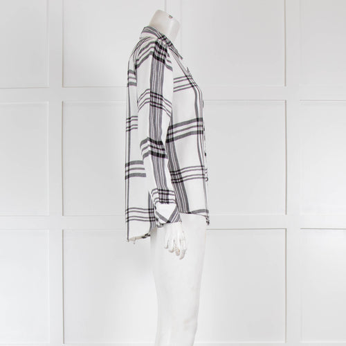 Rails Black and White Brushed Cotton Check Shirt