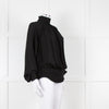 Gomez Gracia Black High Neck Blouse with Covered Buttons