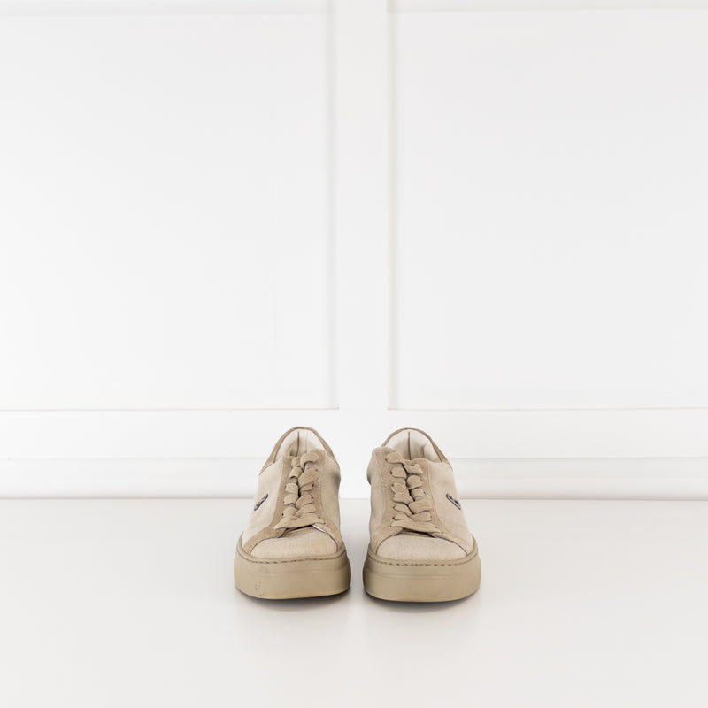 Bogner Beige Canvas Trainers