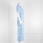 Rixo Blue Floral Jackson Midi Length Tea Dress