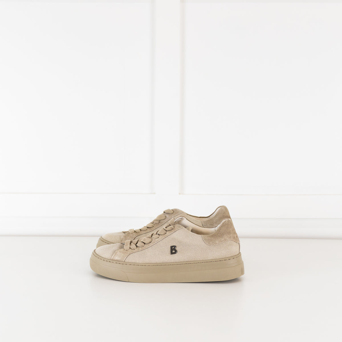 Bogner Beige Canvas Trainers