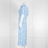 Rixo Blue Floral Jackson Midi Length Tea Dress