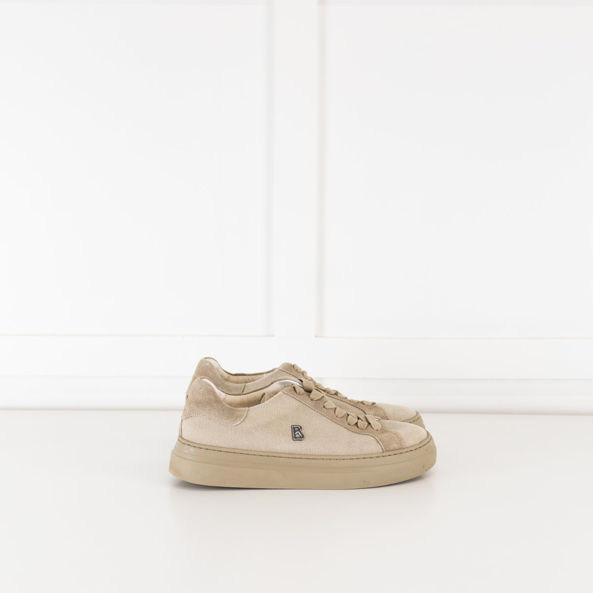 Bogner Beige Canvas Trainers