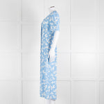 Rixo Blue Floral Jackson Midi Length Tea Dress