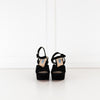 Prada Block Heel Black Suede Platform Heels