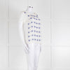 Weekend Max Mara White T-Shirt with Blue Beaded Front