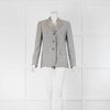 Bamford Pale Grey White Stripe Long Blazer Jacket