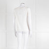 Weekend Max Mara White T-Shirt with Blue Beaded Front