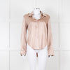 Nanushka Beige Collared Satin Shirt