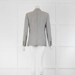 Bamford Pale Grey White Stripe Long Blazer Jacket