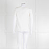 Weekend Max Mara White T-Shirt with Blue Beaded Front
