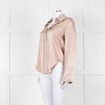 Nanushka Beige Collared Satin Shirt