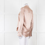 Nanushka Beige Collared Satin Shirt