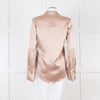 Nanushka Beige Collared Satin Shirt