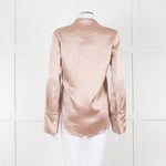 Nanushka Beige Collared Satin Shirt