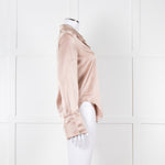 Nanushka Beige Collared Satin Shirt