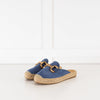 Kanna Blue Dora Slip On Espadrilles With Gold Buckle