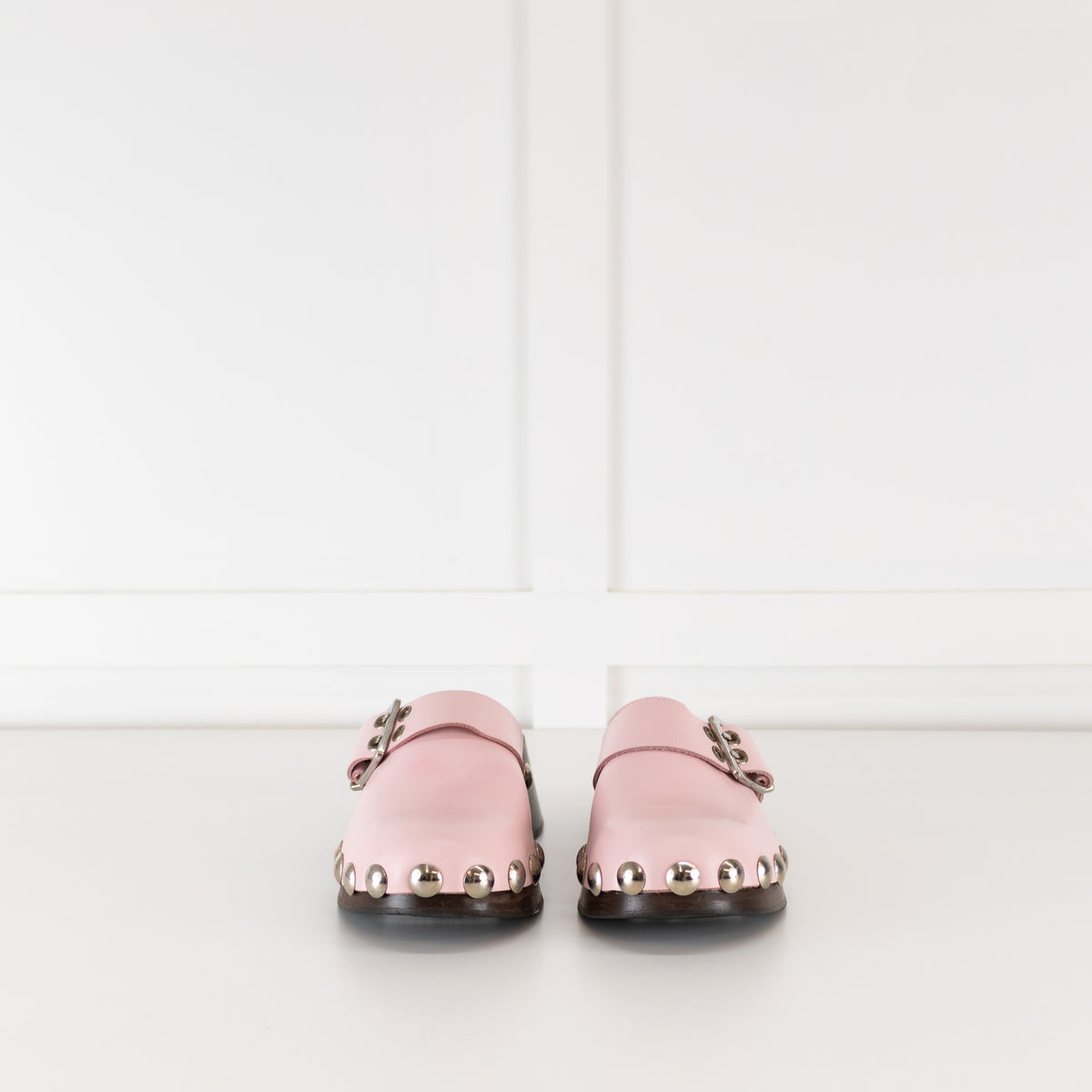 Ganni Pink Leather Clogs