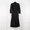 Donna Ida X Fran Bacon Black Frill Collar Denim Midi Dress