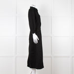 Donna Ida X Fran Bacon Black Frill Collar Denim Midi Dress