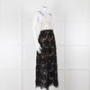 Catherine Deane Black White Lace Sleeveless Midi Dress