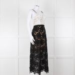 Catherine Deane Black White Lace Sleeveless Midi Dress
