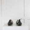 Joseph Black Leather Flat Shoes