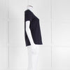 Weekend Max Mara Navy T-Shirt with Jeweled Bow Patch Pocket