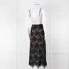 Catherine Deane Black White Lace Sleeveless Midi Dress