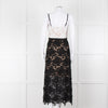 Catherine Deane Black White Lace Sleeveless Midi Dress