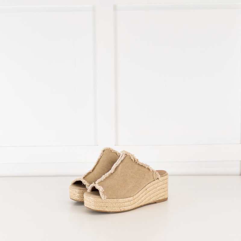 Castaner Beige Canvas Espadrille Mules